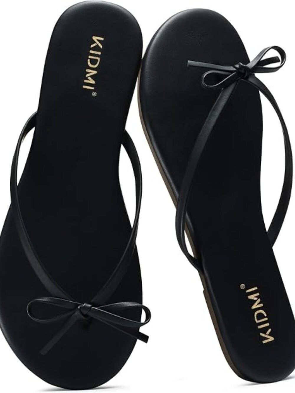 Thong Flip Flops for Women - Memory Foam Summer Beach Sandals for Women - Vegan